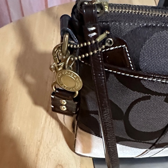 Coach Legacy Brown and Cream Logo Crossbody Bag - Picture 2 of 9